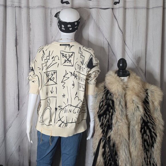 Lee x Jean-Michel Basquiat Scribble Artwork Sweatshirt LARGE NWT - Picture 8 of 16